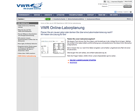 screenshot vwr