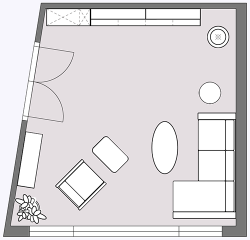 wohnzimmer mit sitzlandschaft